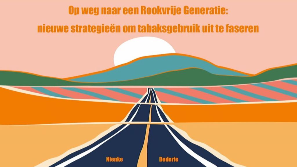 Omslag proefschrift Nienke Boderie met daarop de tekst: Op weg naar een Rookvrije Generatie: nieuwe strategieën om tabaksgebruik uit te faseren